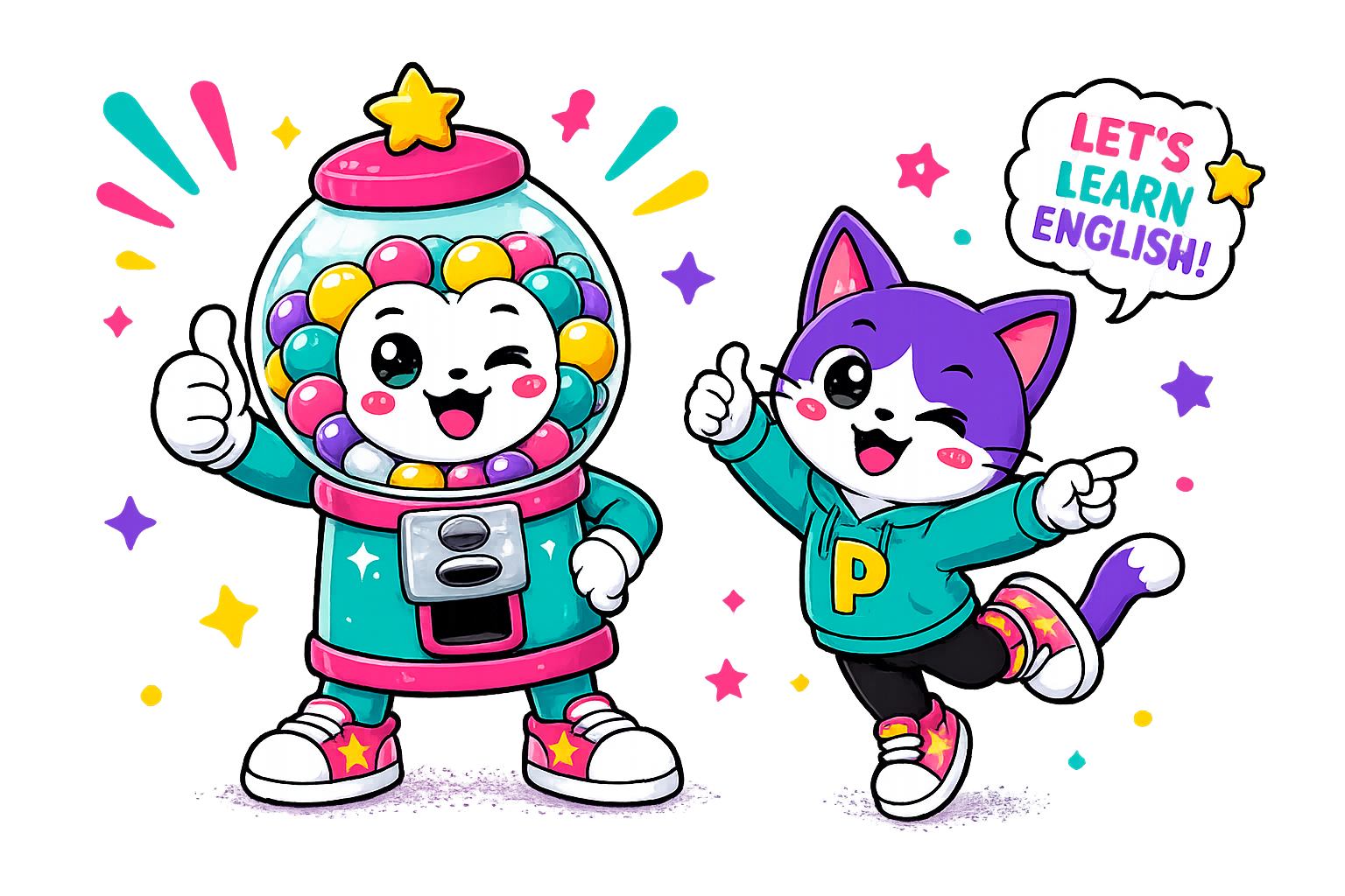 Gumball and Cat - Let's Learn English!