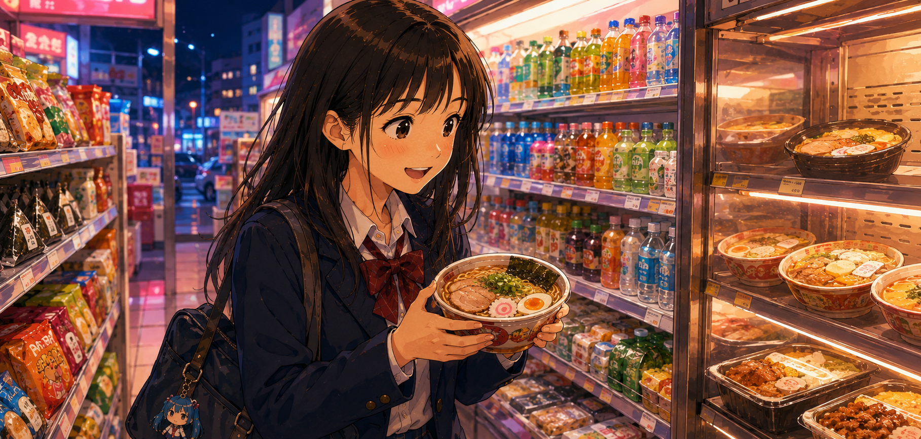 Yuki at the convenience store